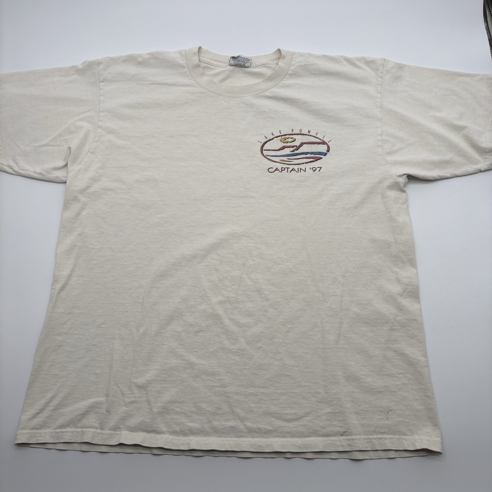 Vtg 1997 Lake Powell Shirt Mens XL Gildan Heavyweight Utah Arizona Captain Tee